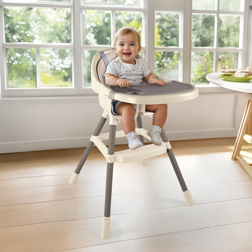 Dolu Premium Adjustable High Chair Beige - Suitable for Children 6 Months to 3 Years