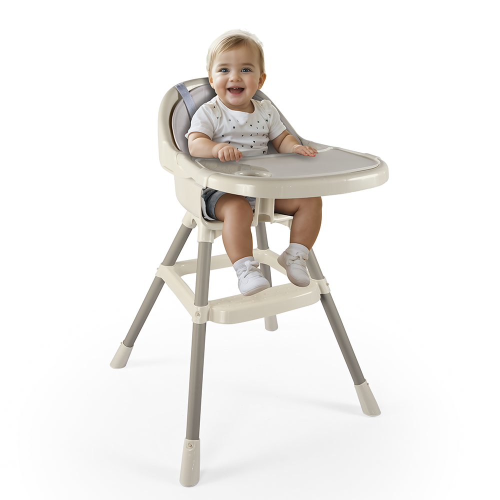 Dolu Premium Adjustable High Chair Beige - Suitable for Children 6 Months to 3 Years