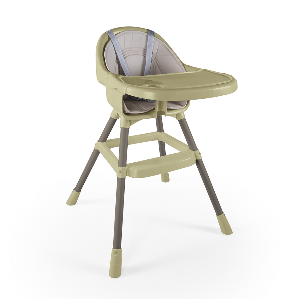 Dolu Premium Adjustable High Chair Eco Green - Suitable for Children 6 Months to 3 Years
