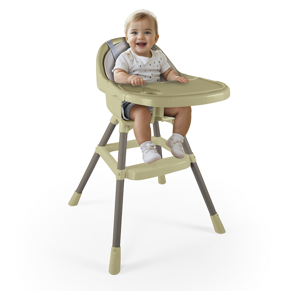 Dolu Premium Adjustable High Chair Eco Green - Suitable for Children 6 Months to 3 Years
