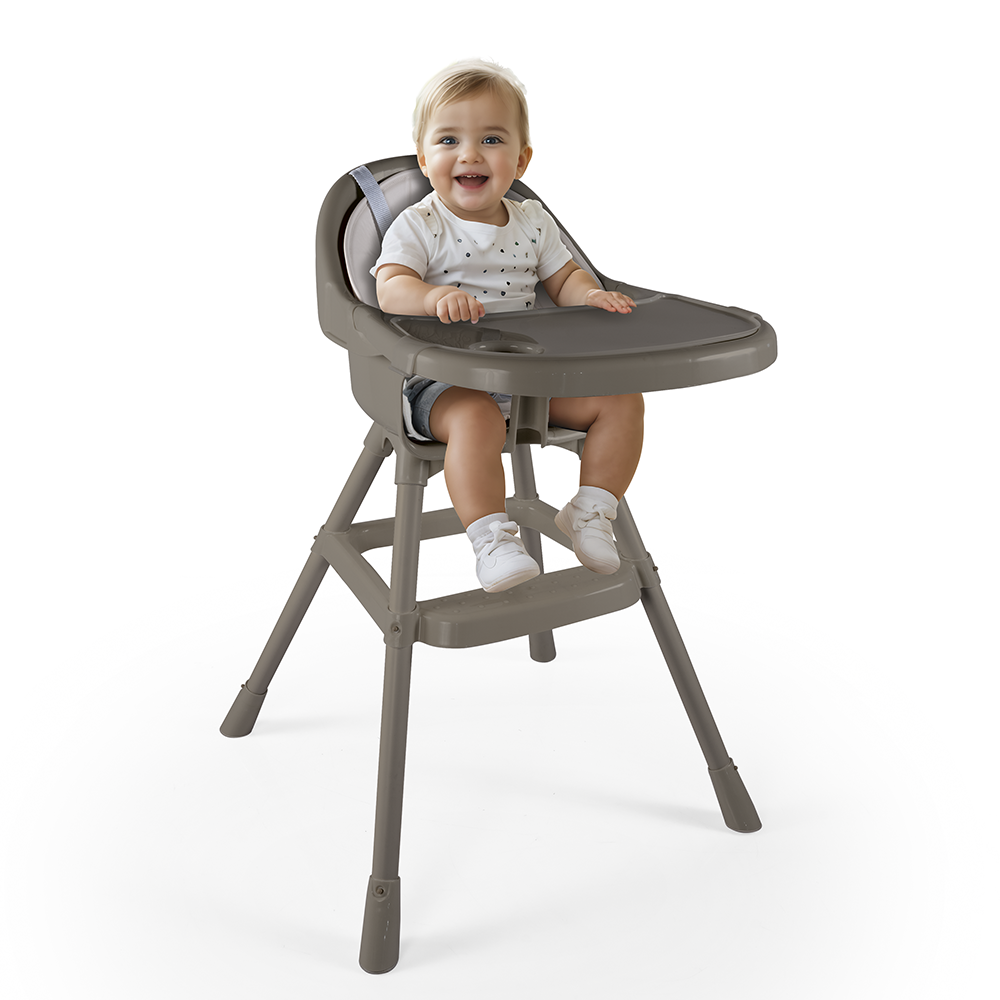 Dolu Premium Adjustable High Chair Grey - Suitable for Children 6 Months to 3 Years