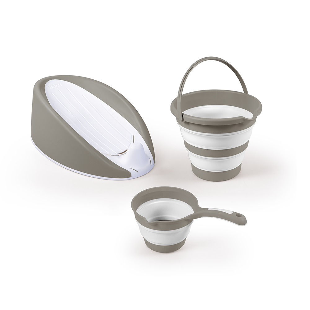 Dolu Baby Bath Set Grey - Safe and Practical Bath Solution for Babies