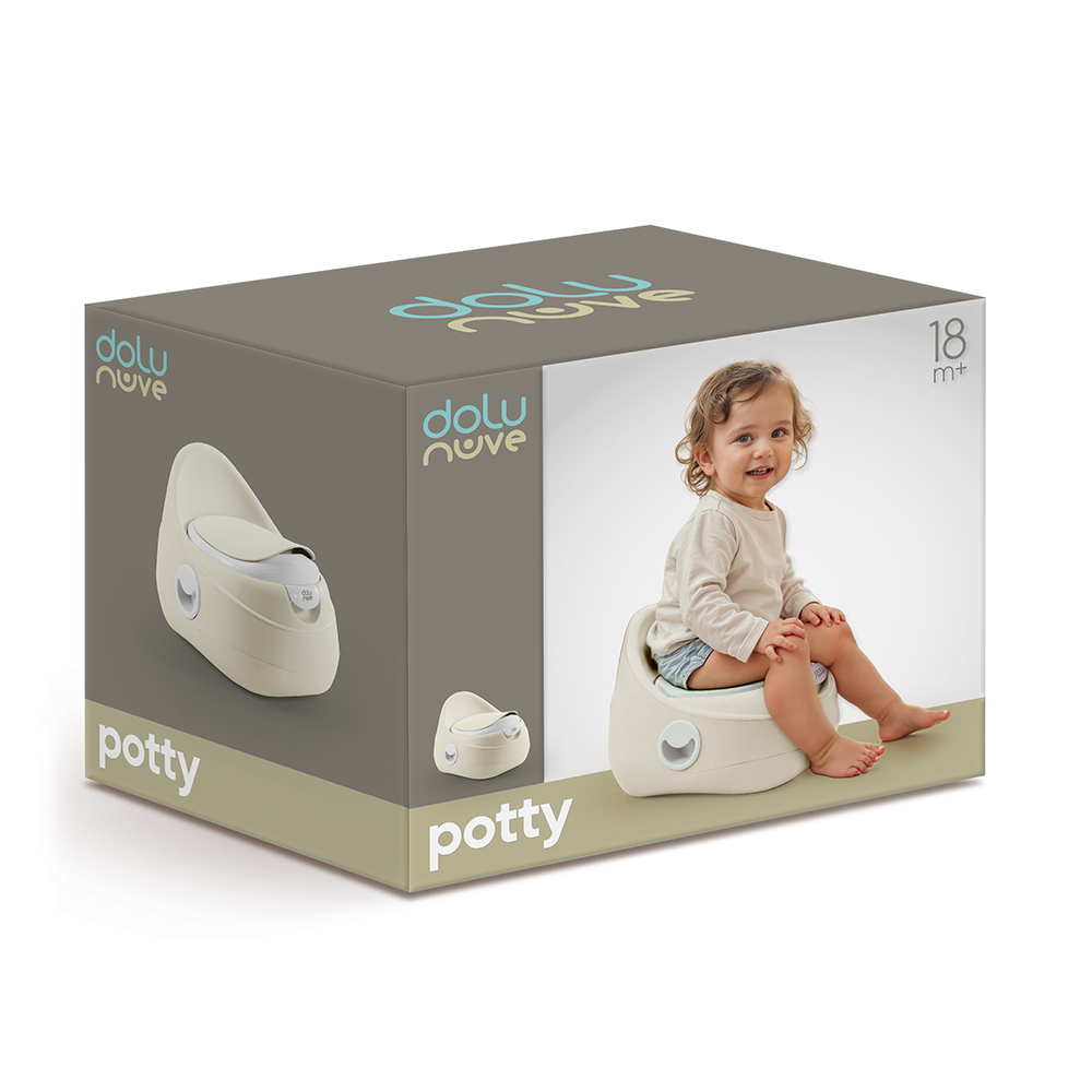 Dolu My Size Potty Relax Beige - Realistic Training Toilet for Toddlers
