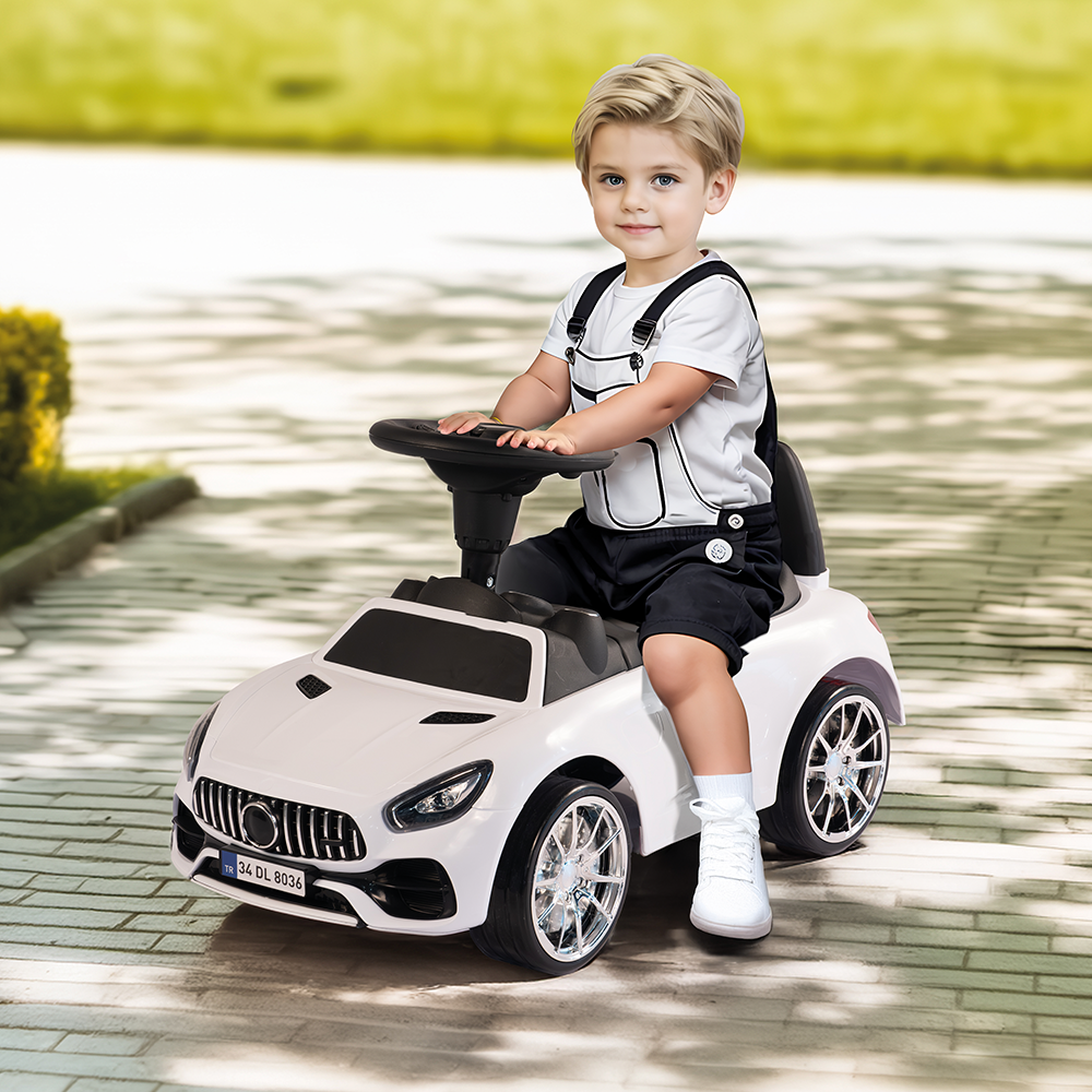 Dolu Ride-on Car with Horn White for Toddlers