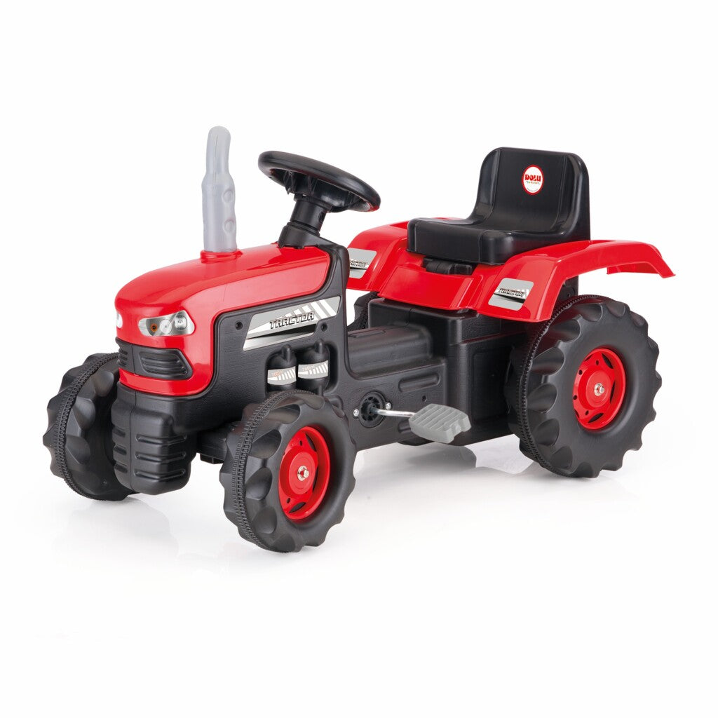 Dolu Pedal Tractor with Horn Red/Black for Children