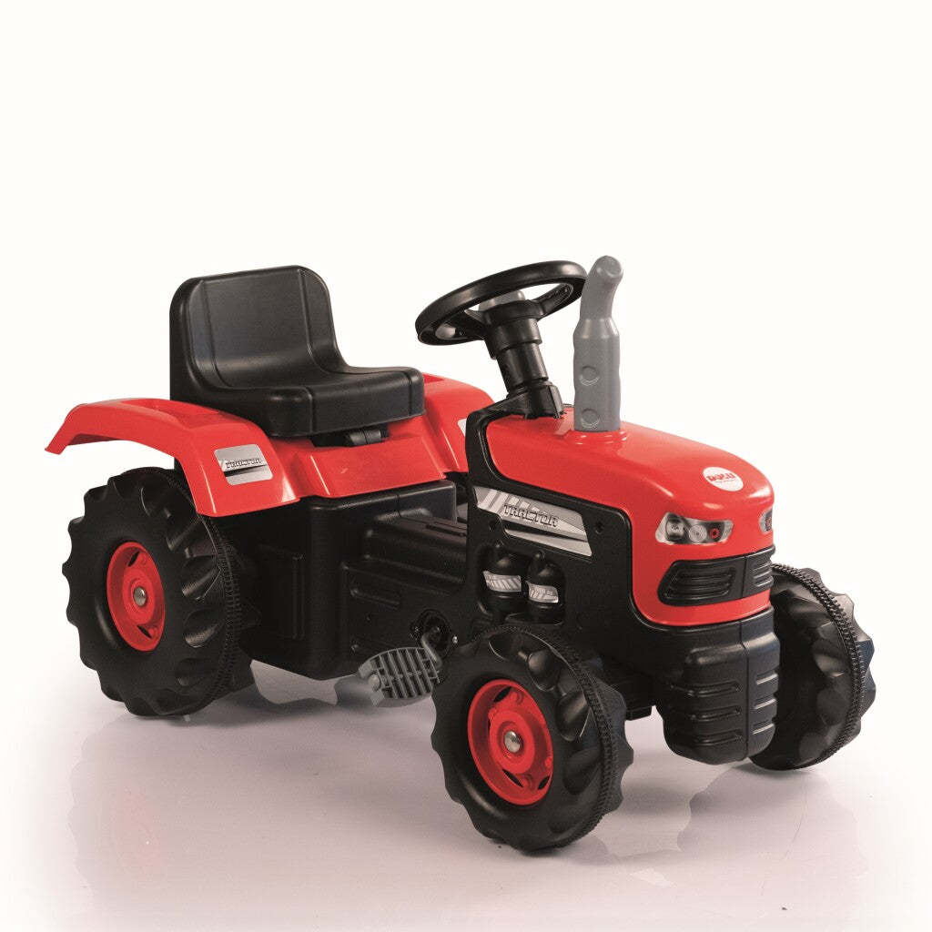 Dolu Pedal Tractor with Horn Red/Black for Children