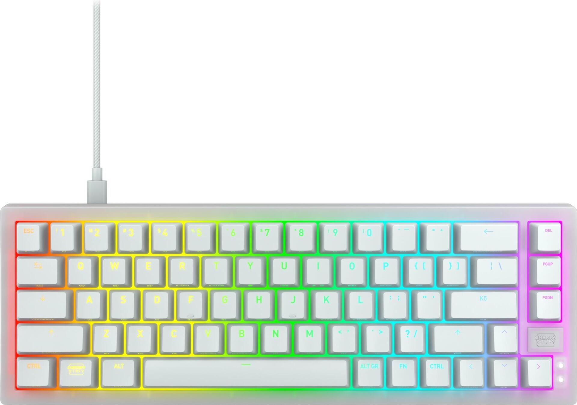 CHERRY XTRFY TAS K5V2 Mechanical Gaming Keyboard US Layout MX Red (CX-K5V2-RGB-CPT-TPWHITE-R-US)