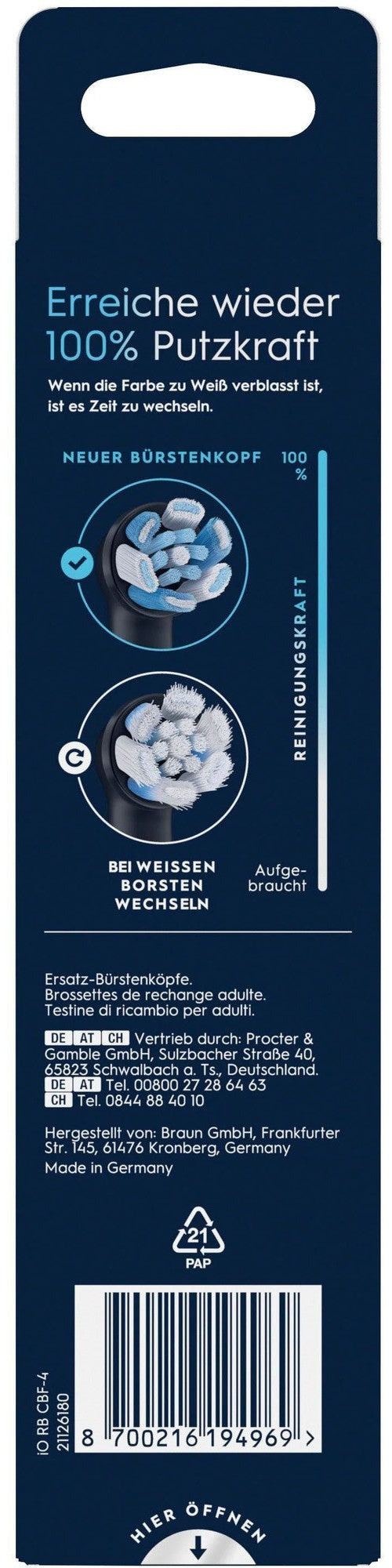 Braun Aufsteckbürste Mundpflege-Zubehör EB iO UltimReisw4er (194969) - 8700216194969 - image 4