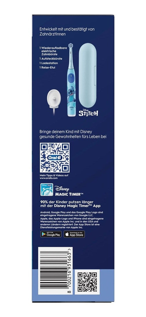 Oral-B iO Kids Stitch Child Rotating toothbrush Blue afbeelding 5