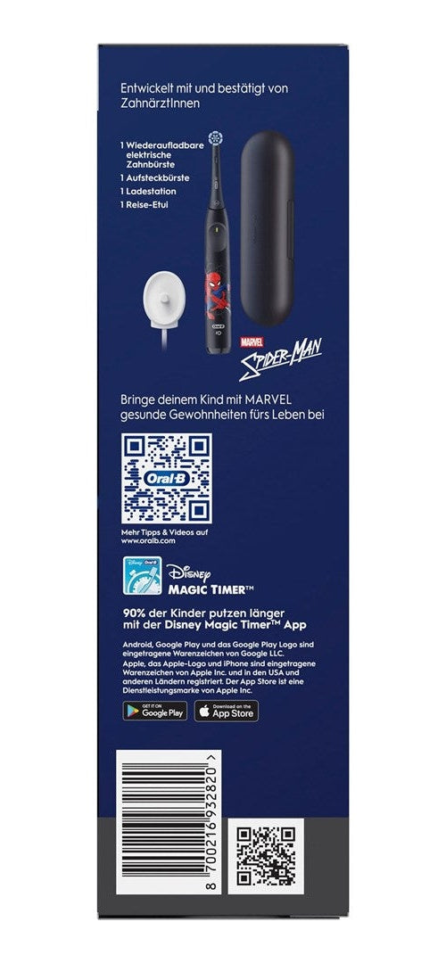 Oral-B iO Kids Spiderman Child Rotating toothbrush Black afbeelding 5