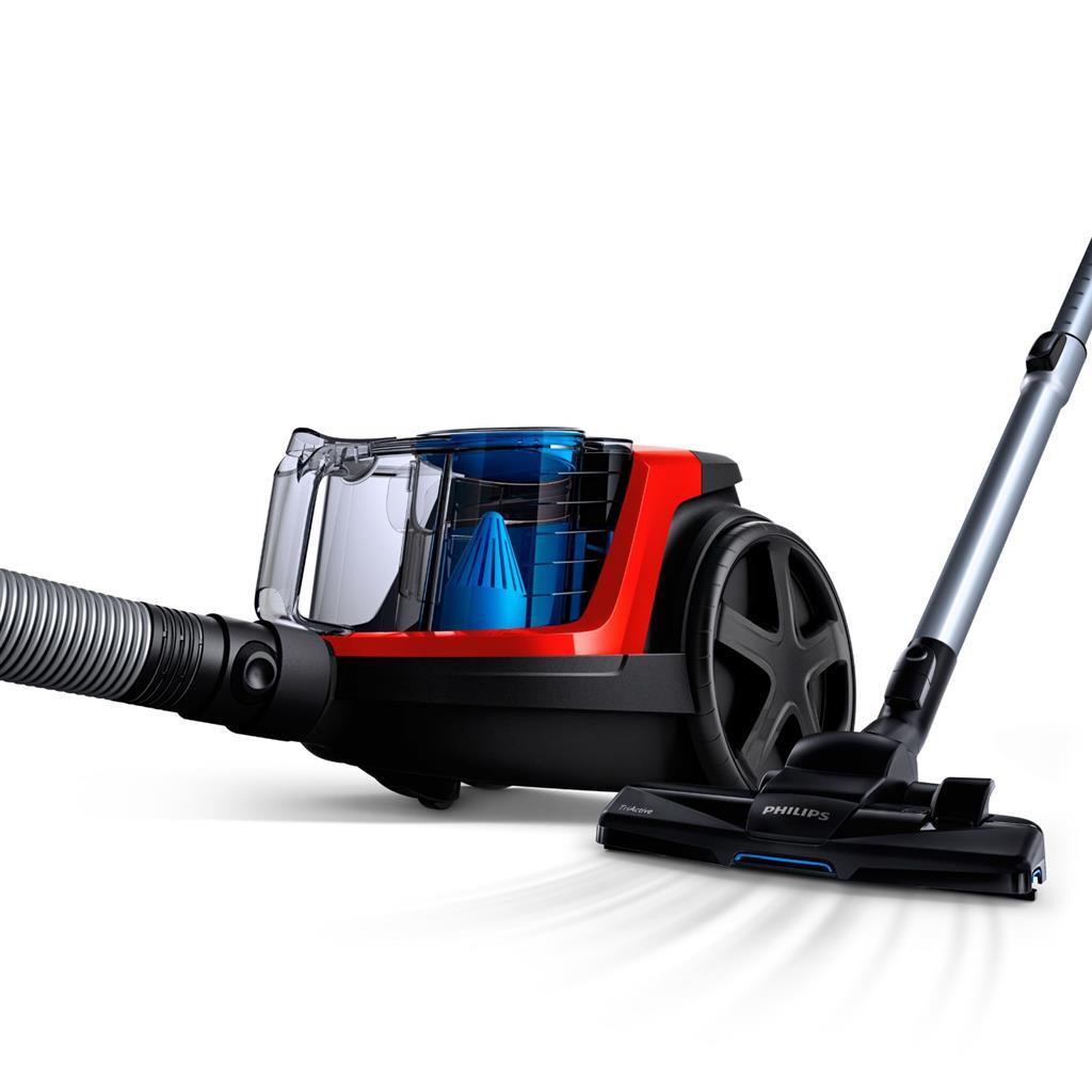 Philips FC9330/09 PowerPro Compact Bagless Vacuum Cleaner 900W Black/Red