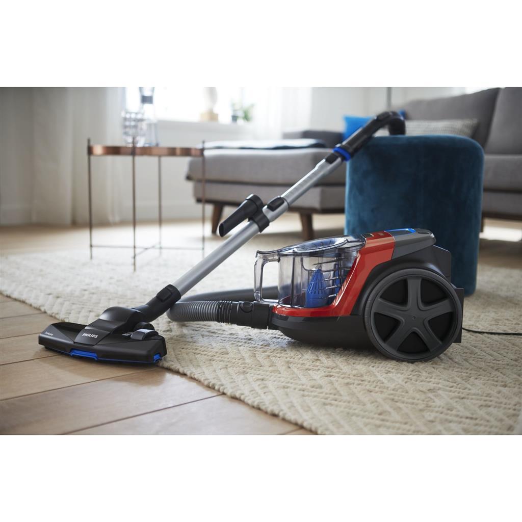 Philips FC9330/09 PowerPro Compact Bagless Vacuum Cleaner 900W Black/Red