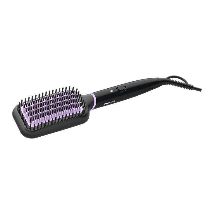 Philips BHH880/00 Heated Straightening Brush Black/Purple