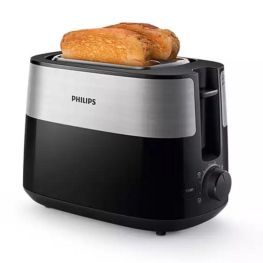 Philips HD2516/90 Daily Collection Toaster Black/Stainless Steel - 8 Settings