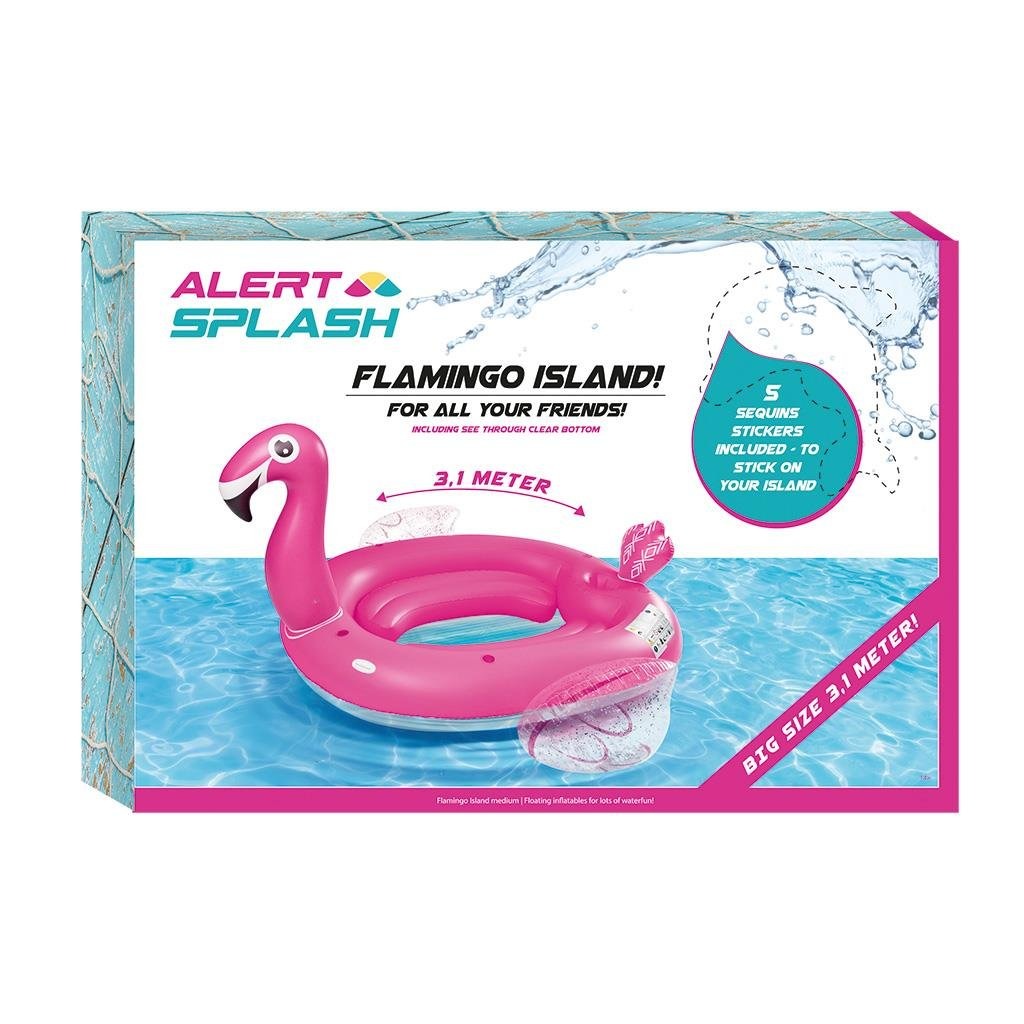 Alert Inflatable Flamingo Island 310 x 270 x 175 cm 310x270x175