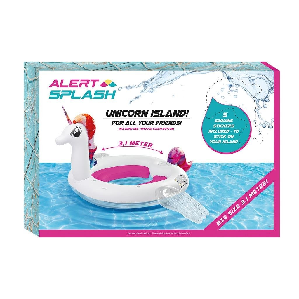 Alert Inflatable Unicorn Island 310 x 270 x 175 cm + 5 Stickers 310x270x175