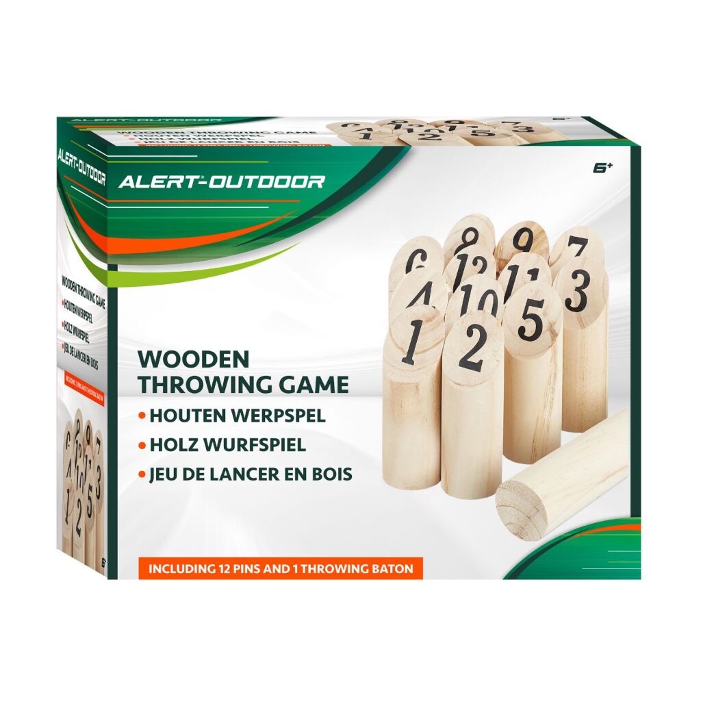 Alert Outdoor Wooden Throwing Game 13-piece