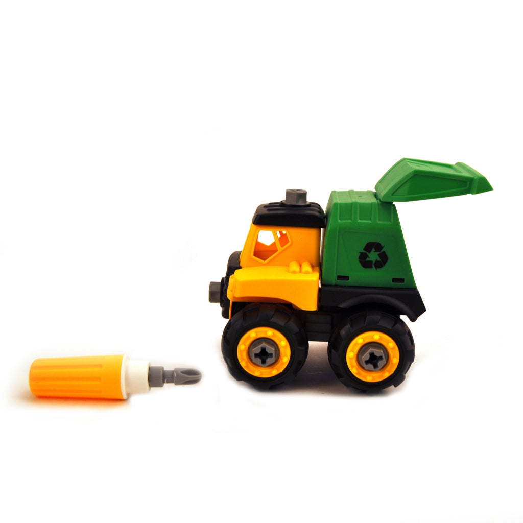Dismantable Garbage Truck with Screwdriver - Fun Puzzle Toy for Kids 3+