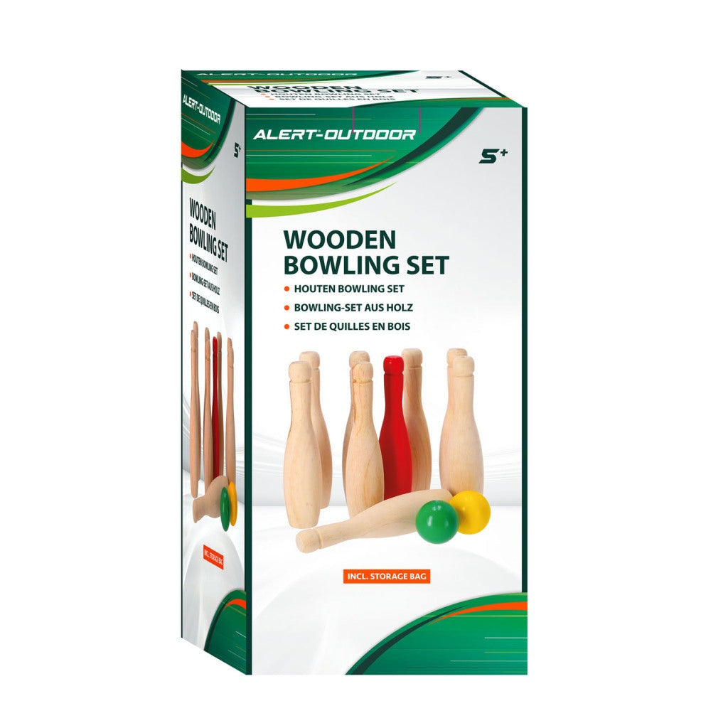 Alert Outdoor Houten Bowling Set afbeelding 1