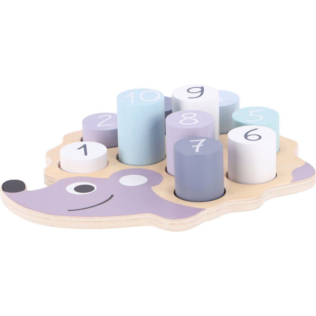 Jipy Wooden Jigsaw Puzzle Hedgehog 10 Pieces Purple/Blue