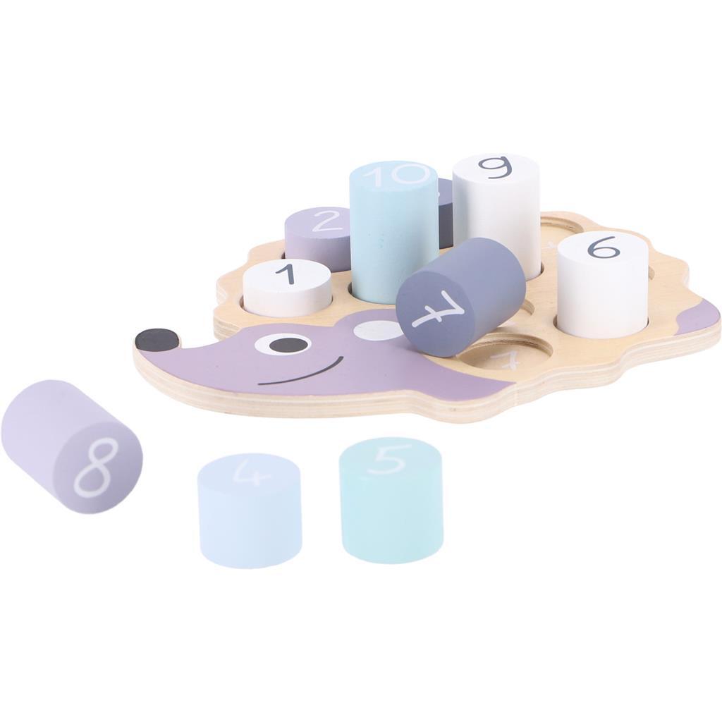 Jipy Wooden Jigsaw Puzzle Hedgehog 10 Pieces Purple/Blue