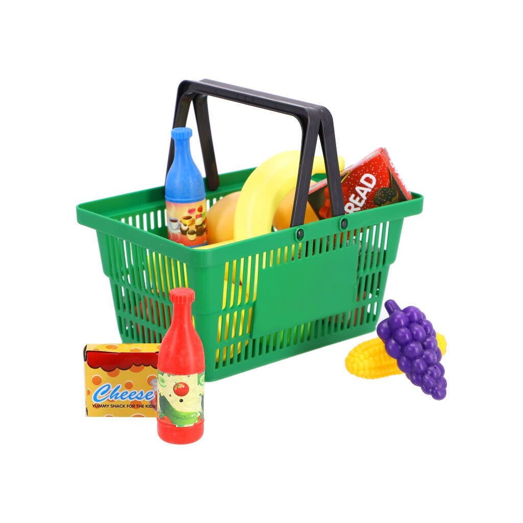 18-Piece Shopping Basket Set with Accessories - Role Play - Ages 3+