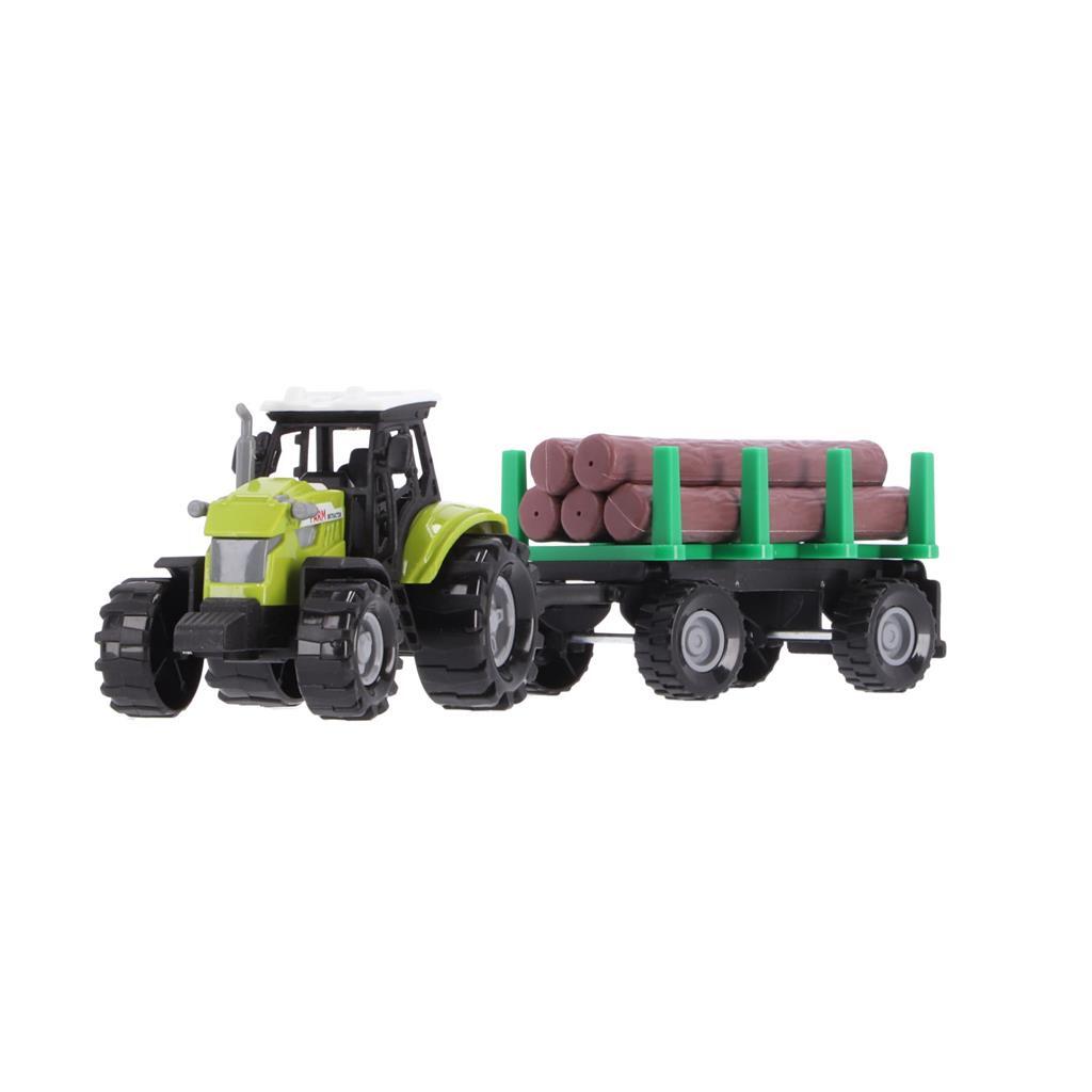 Tractor + Trailer with Logs - Light and Sound Toy for Kids 3+