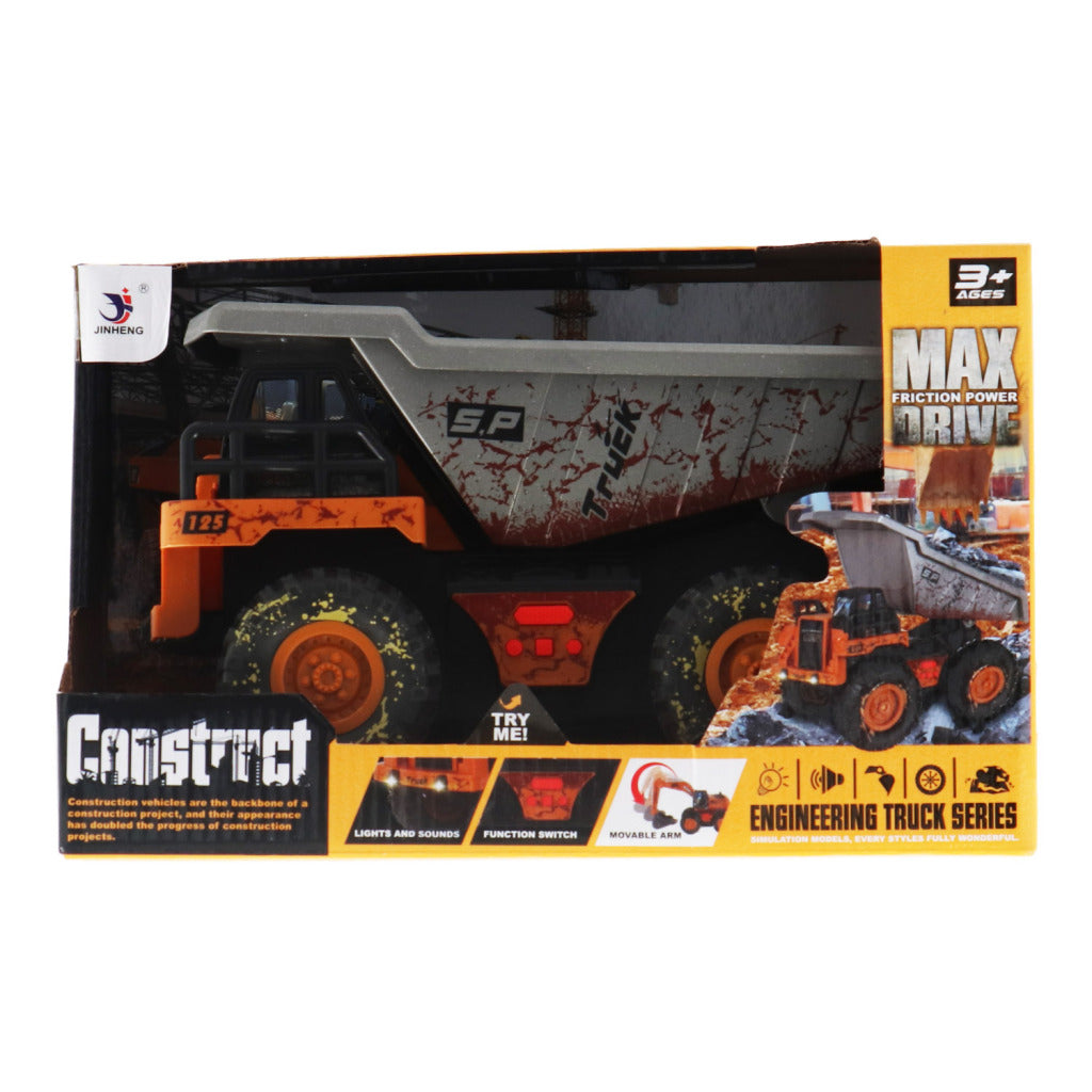 Jinheng Construction Dump Truck with Light and Sound Effects - Suitable for Ages 3+