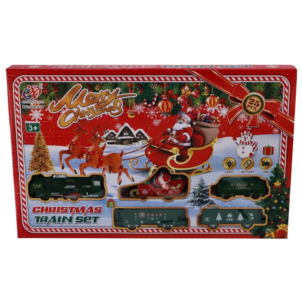 Christmas Train Set with Light and Sound - 25 Pieces 25-piece