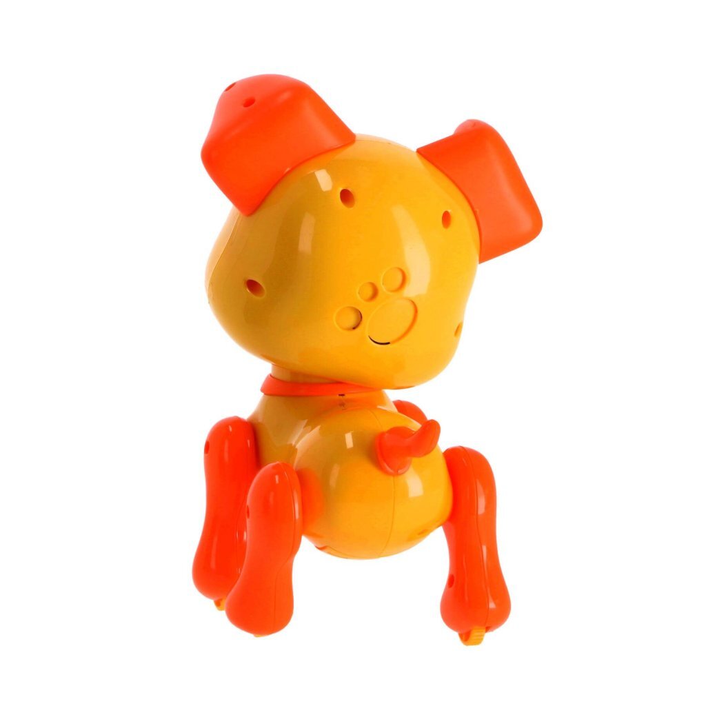 Robot Puppy Rick 20 cm with Light and Sound Yellow/Orange