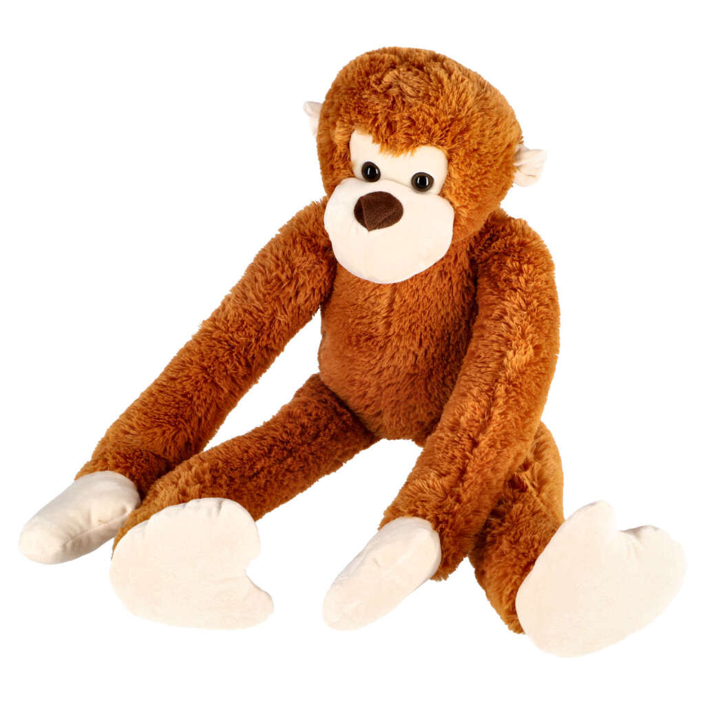 Pluchiez Plush Monkey 80 cm Brown