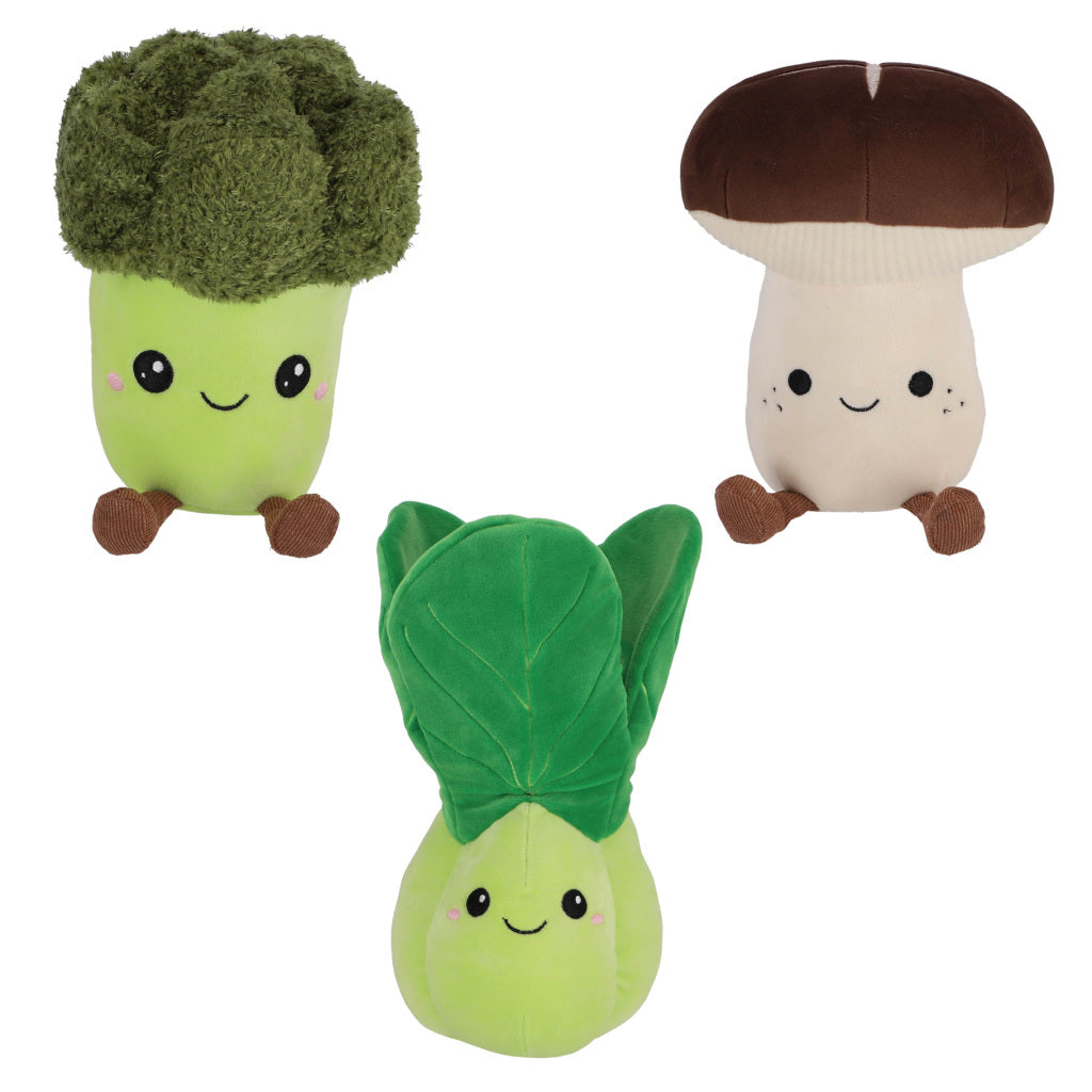 Pluchiez Plush Vegetables Assorted Set of 4 - Cute Plush Toys