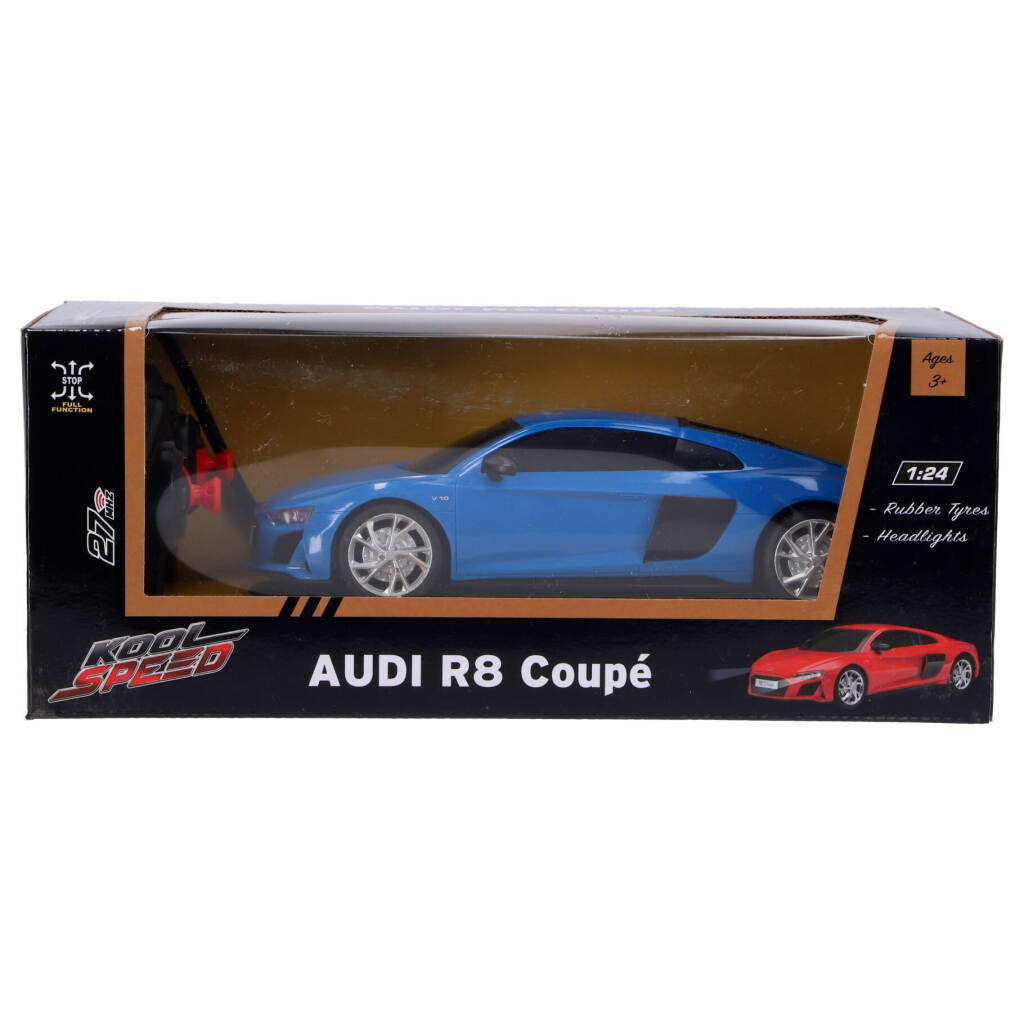 RC Audi R8 V10 Coupe 1:24 Light Blue - Working Headlights