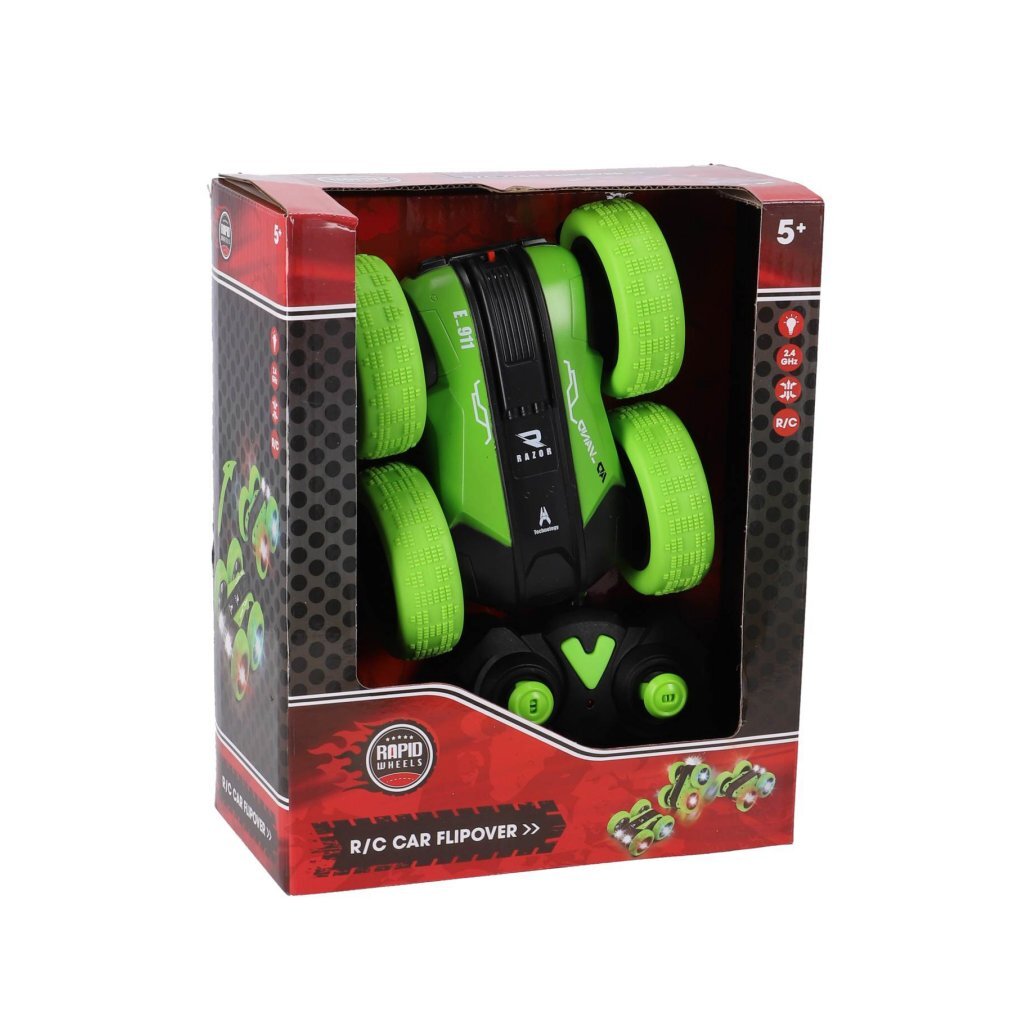 Rapid Wheels RC Flipover Car Green Light
