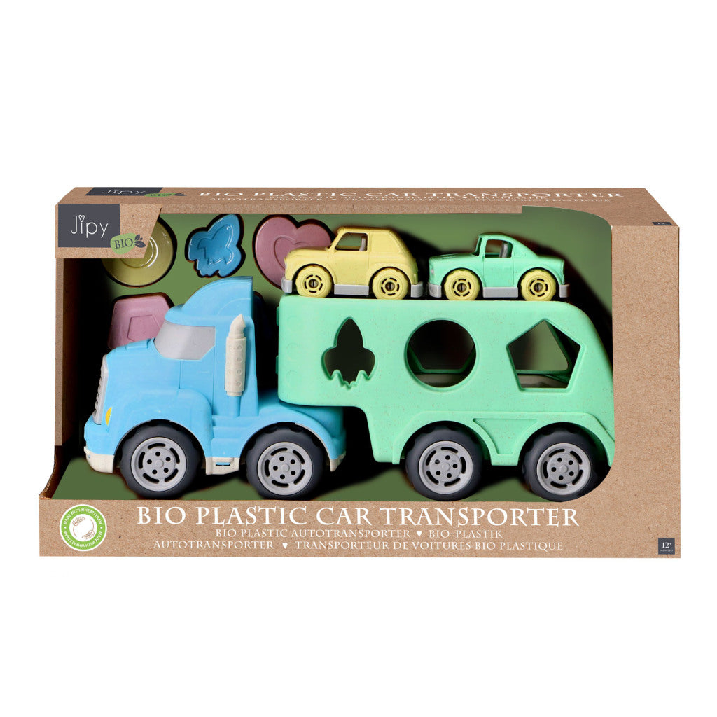 Jipy Car Transporter and Bioplastic Shape Sorter - Versatile Toy for Children 3 Years and Up