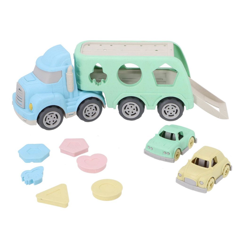 Jipy Car Transporter and Bioplastic Shape Sorter - Versatile Toy for Children 3 Years and Up
