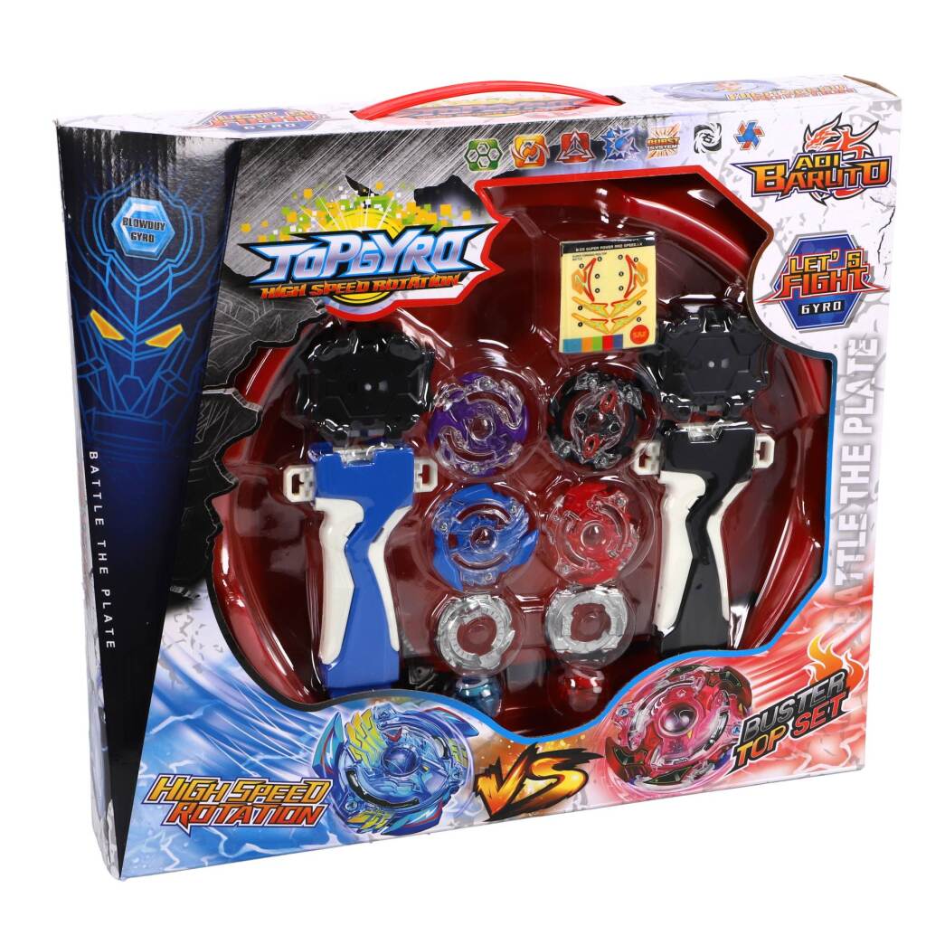 Spinning Top Set with Launch Mechanism
