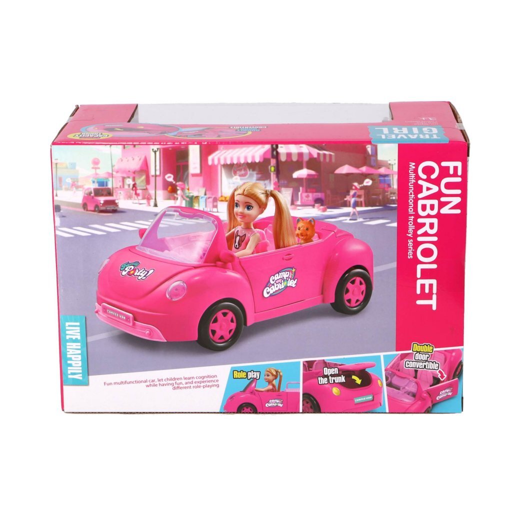Fun Convertible Car with Doll and Picnic Basket