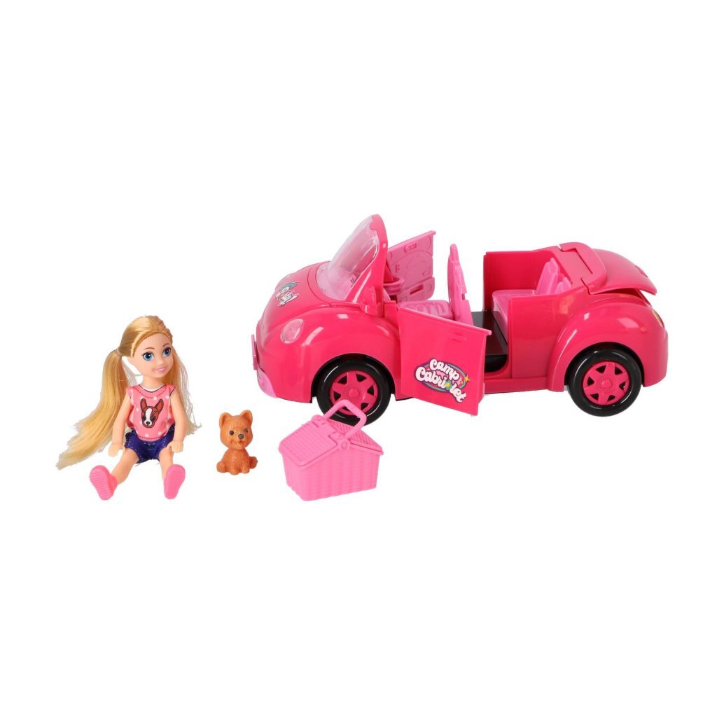 Fun Convertible Car with Doll and Picnic Basket