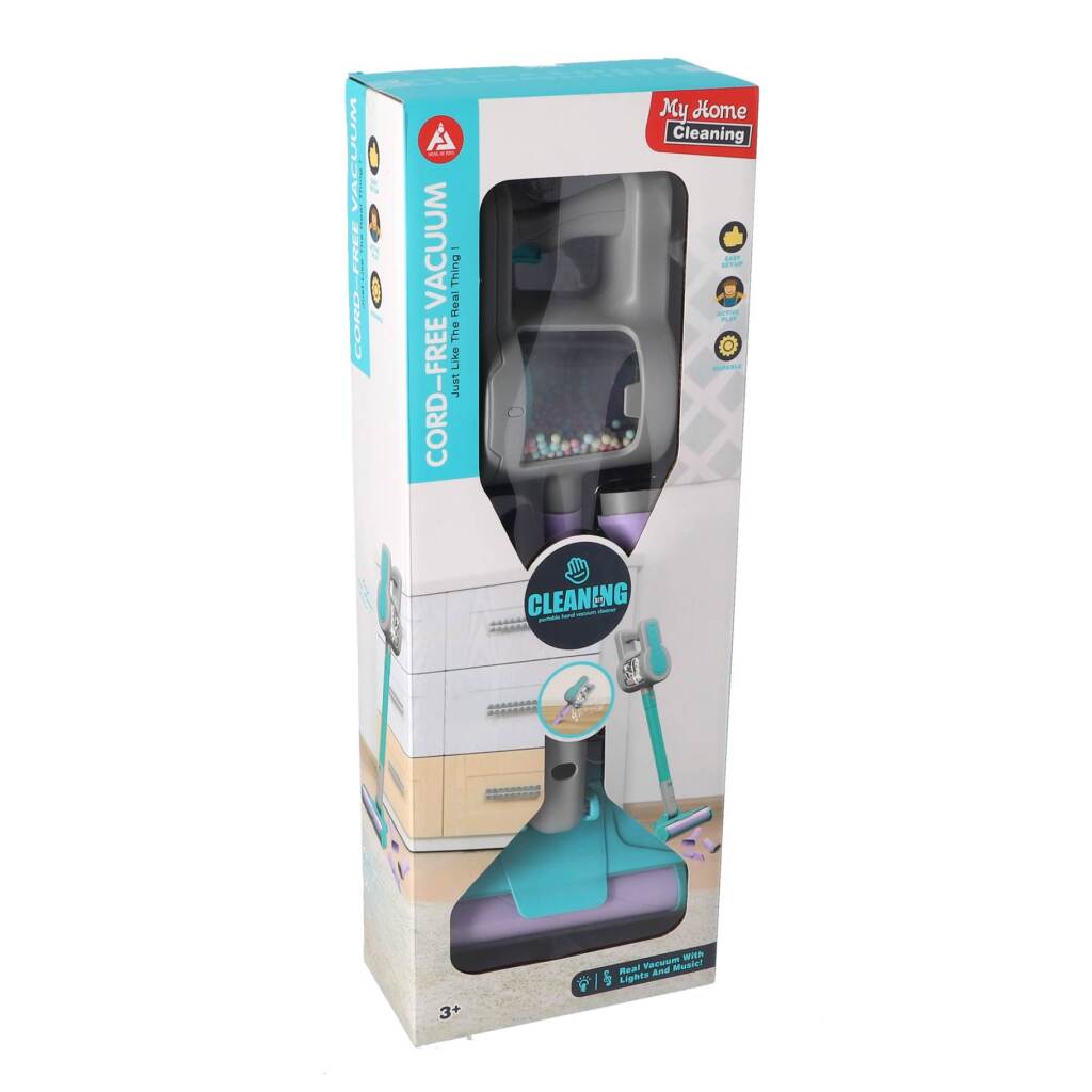 Cordless Vacuum Cleaner with Light and Sound - Fun Toy for Kids