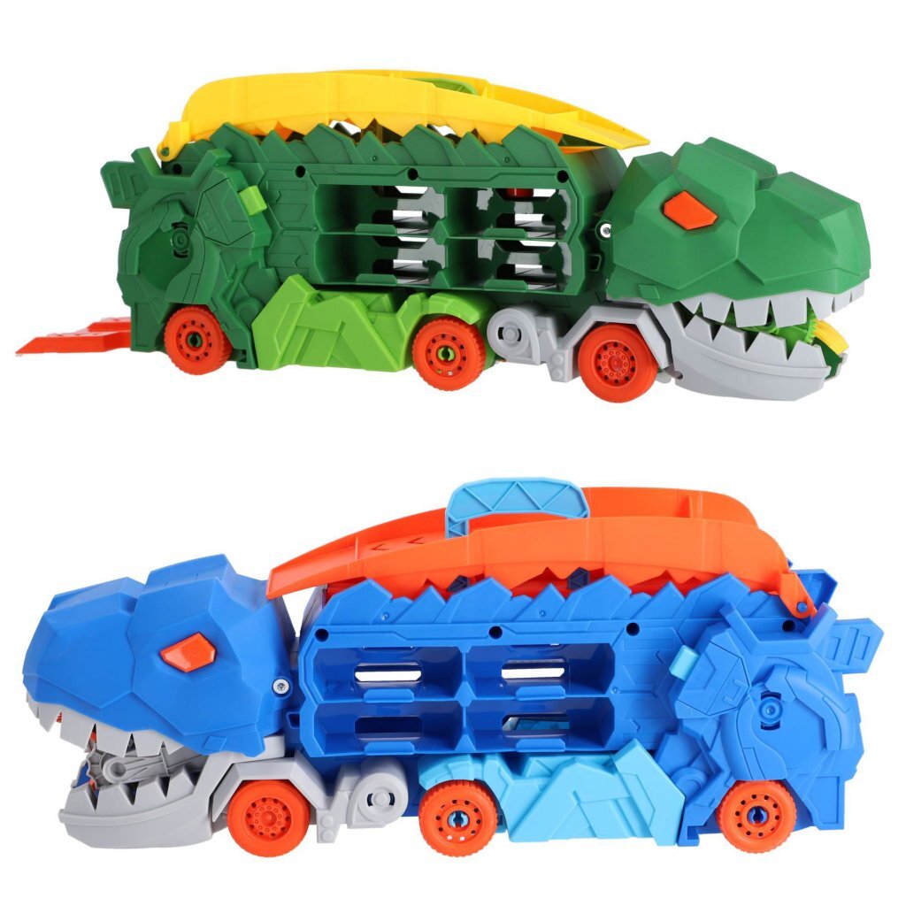 Transporter Dino with 2 Die-Cast Vehicles - Assorted
