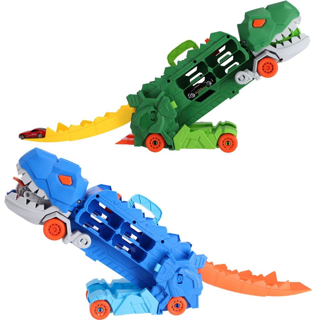 Transporter Dino with 2 Die-Cast Vehicles - Assorted