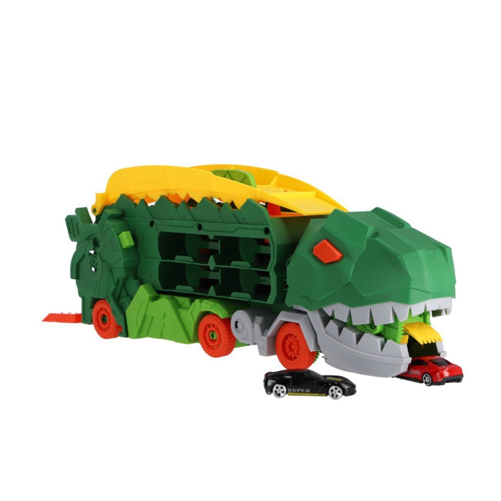 Transporter Dino with 2 Die-Cast Vehicles - Assorted