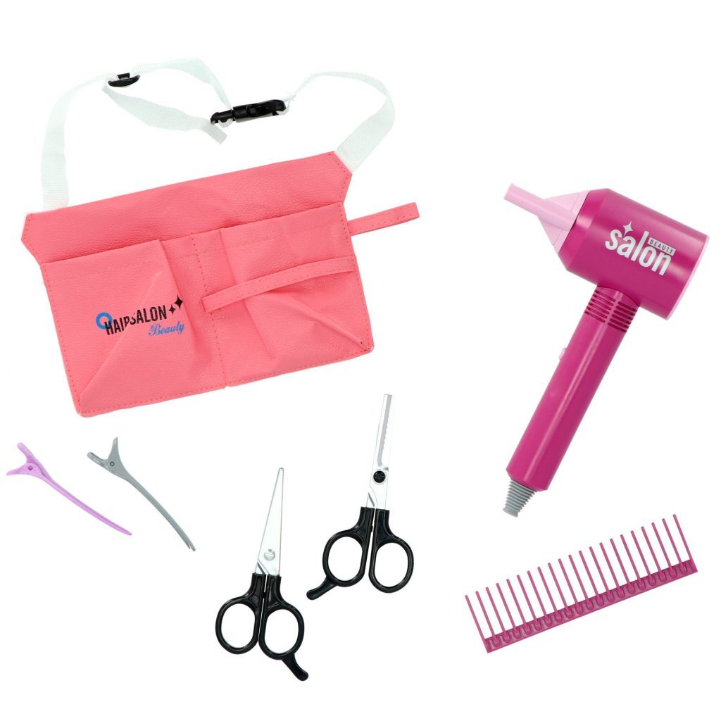 Hairdresser Playset 7-piece Styling Kit with Essential Tools