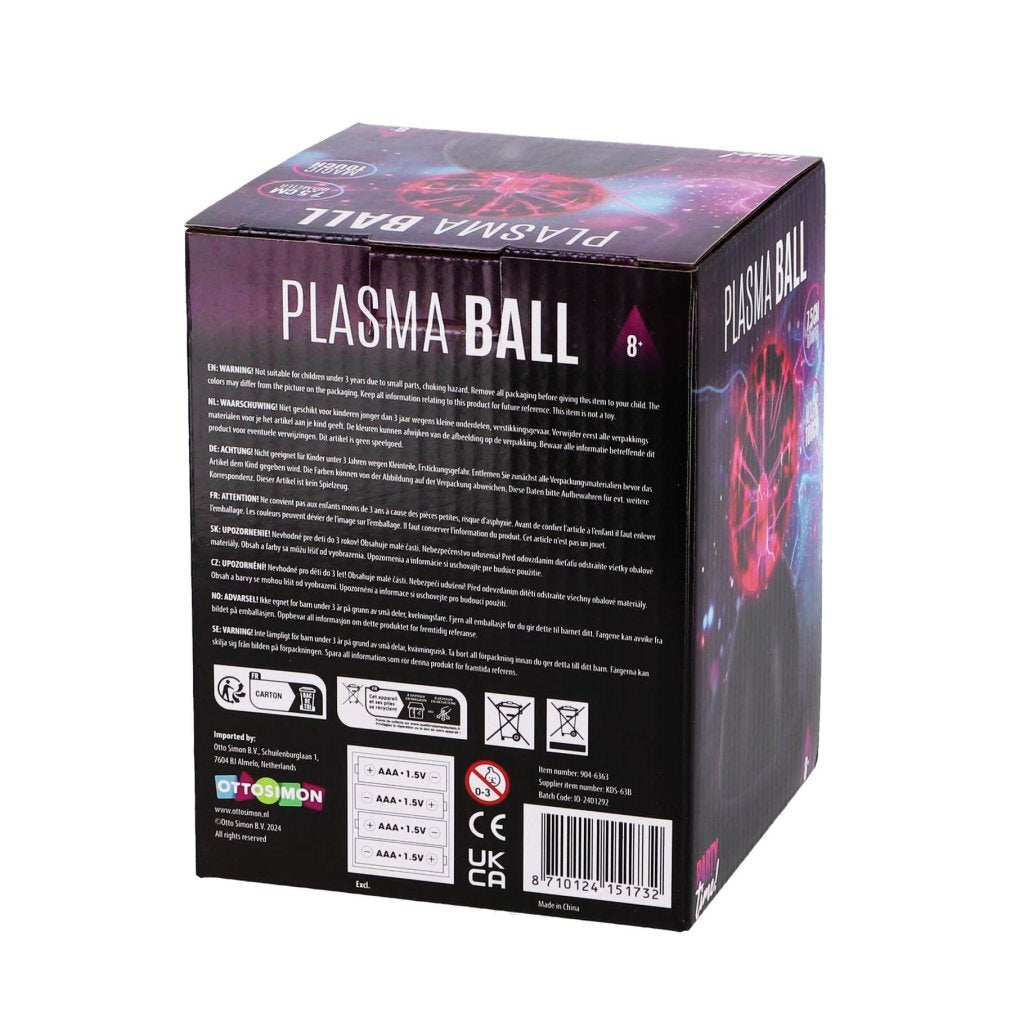 Party Time Plasma Sphere 7.5 cm Black