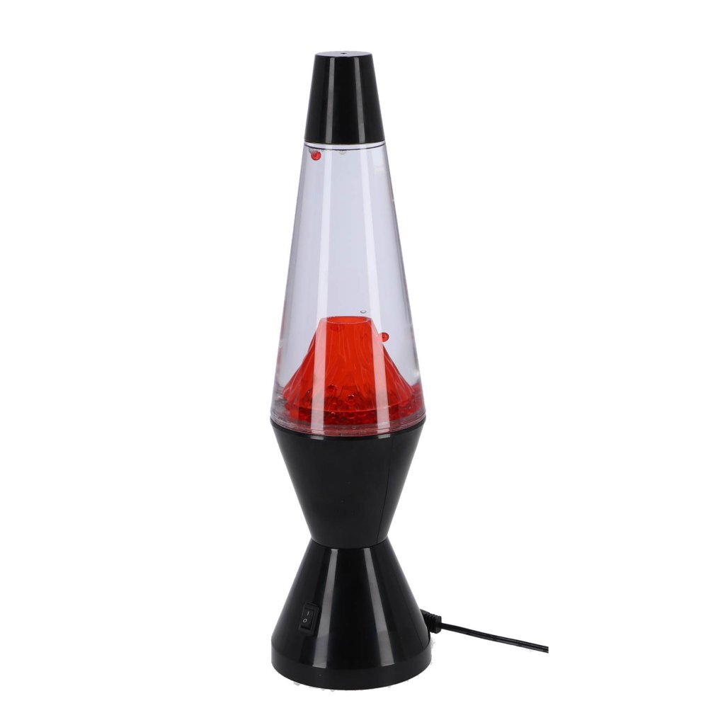 Lava Lamp Vulkaan Zwart/Rood