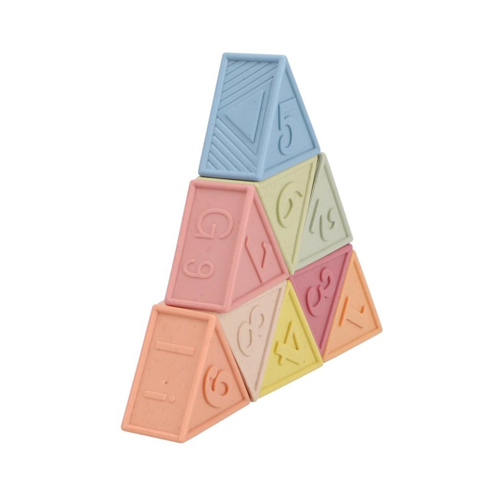 Jipy Bioplastic Soft Blocks Triangle - 9-Piece Set