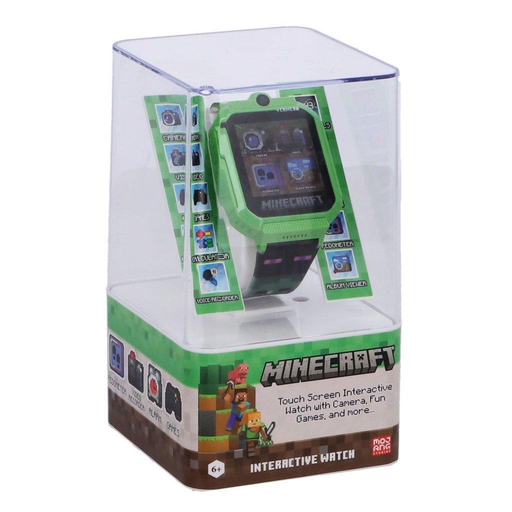 Minecraft Smartwatch with 26 Games Green/Black - Kids Touchscreen - Ages 6+