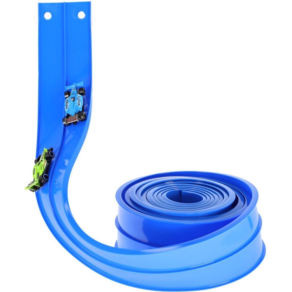 Flexible Race Track 400 cm Blue with 2 Race Cars