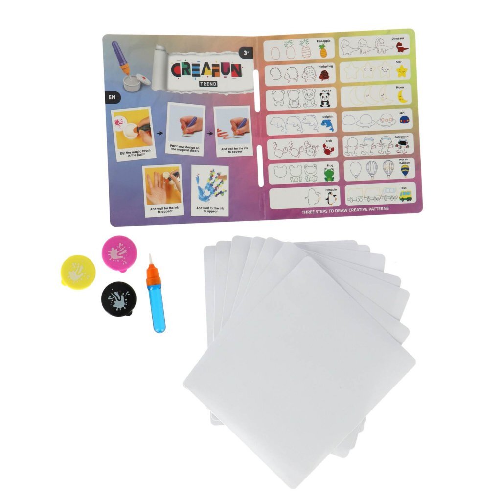Creafun Coloring Book Colors with Water for Kids